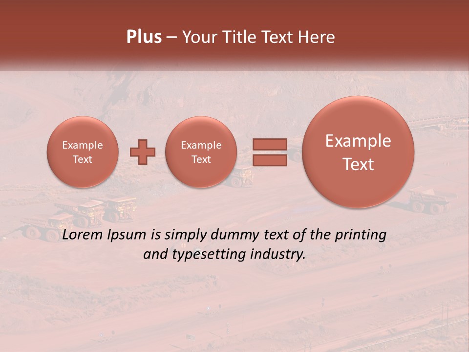 Trucks In The Quarry PowerPoint Template