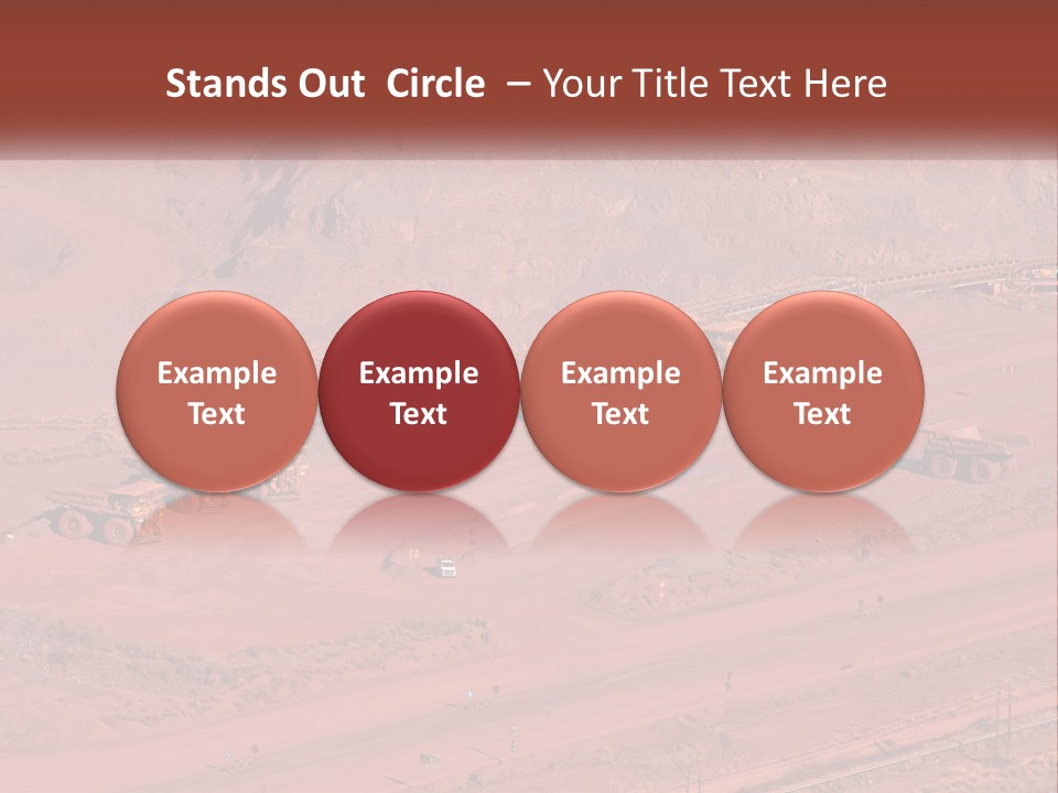 Trucks In The Quarry PowerPoint Template