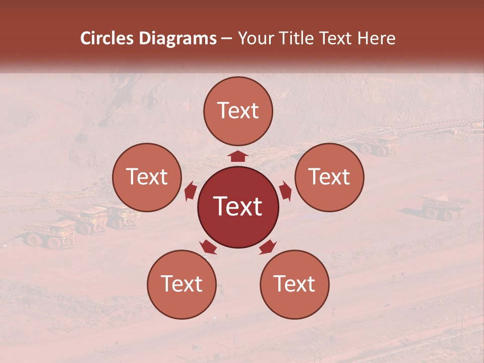 Trucks In The Quarry PowerPoint Template