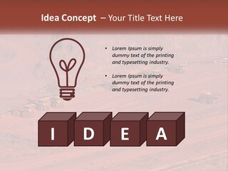 Trucks In The Quarry PowerPoint Template