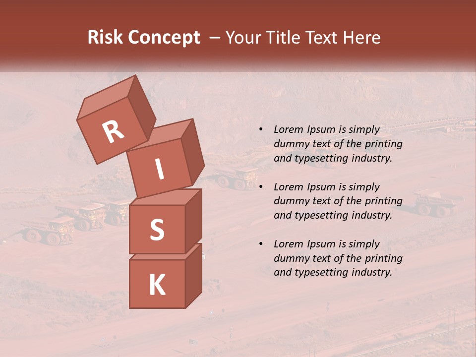 Trucks In The Quarry PowerPoint Template