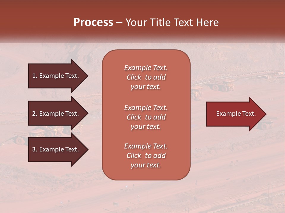 Trucks In The Quarry PowerPoint Template