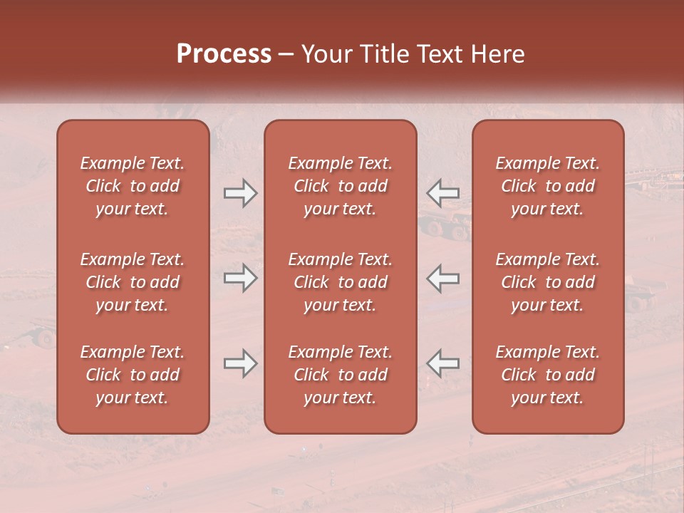 Trucks In The Quarry PowerPoint Template
