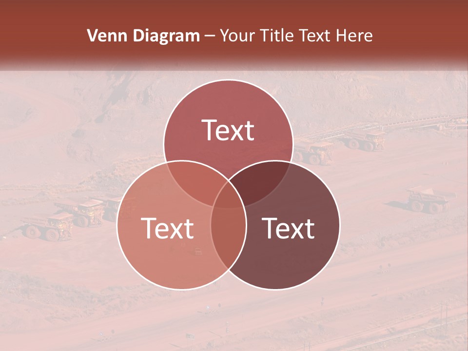 Trucks In The Quarry PowerPoint Template