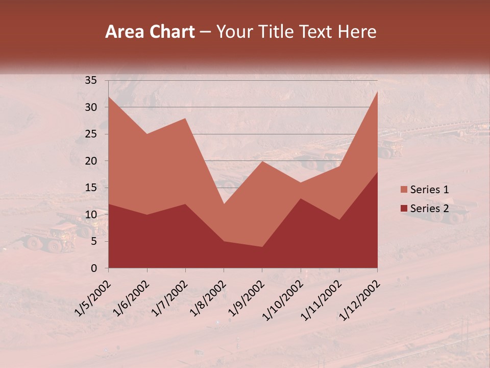 Trucks In The Quarry PowerPoint Template