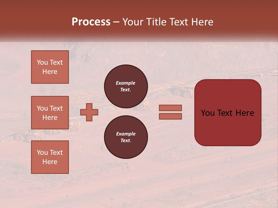 Trucks In The Quarry PowerPoint Template