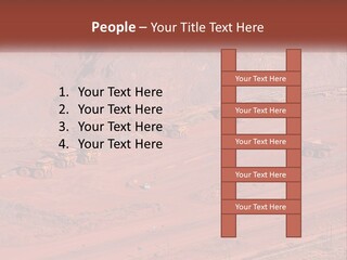 Trucks In The Quarry PowerPoint Template