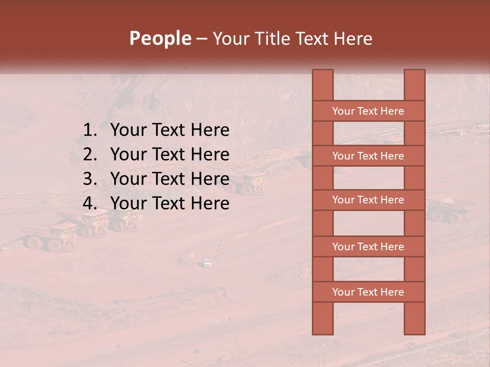 Trucks In The Quarry PowerPoint Template