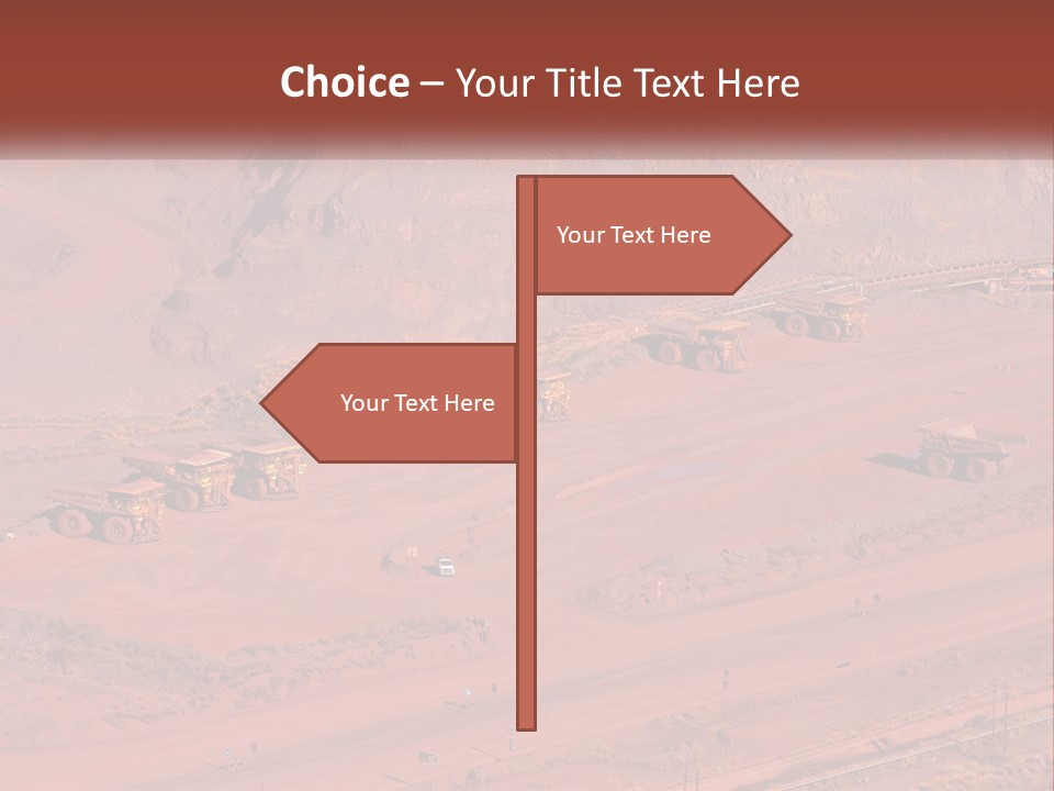 Trucks In The Quarry PowerPoint Template