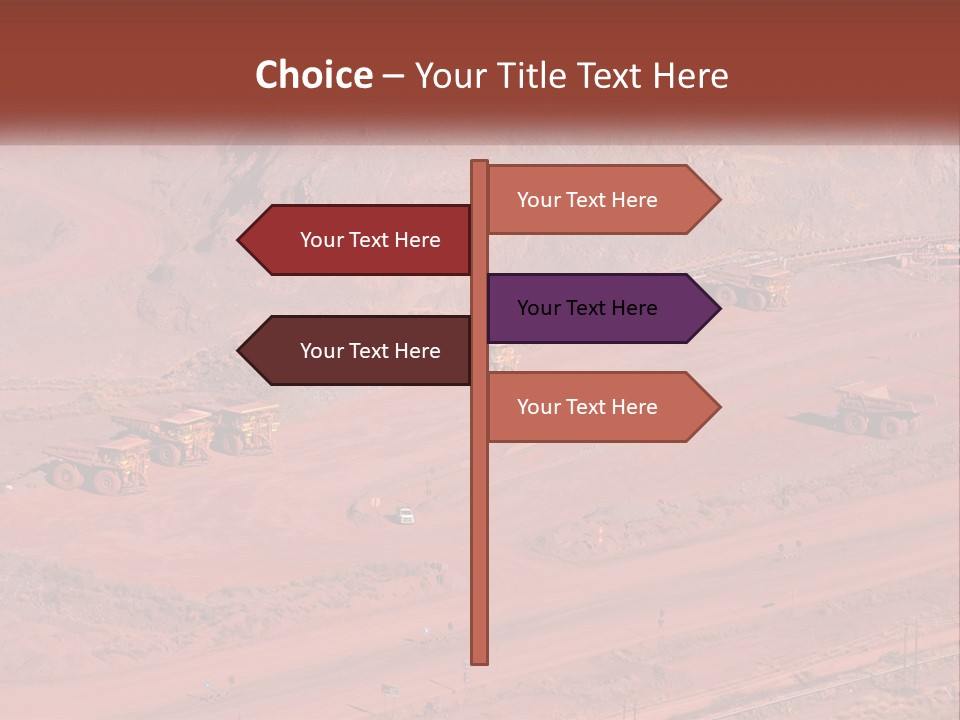 Trucks In The Quarry PowerPoint Template