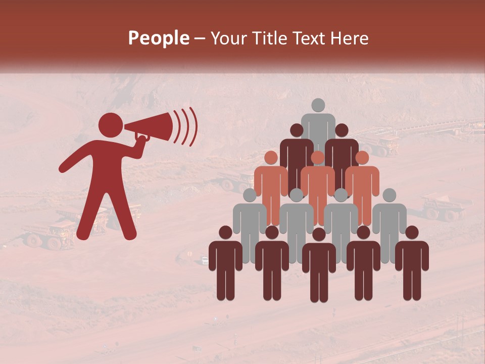 Trucks In The Quarry PowerPoint Template