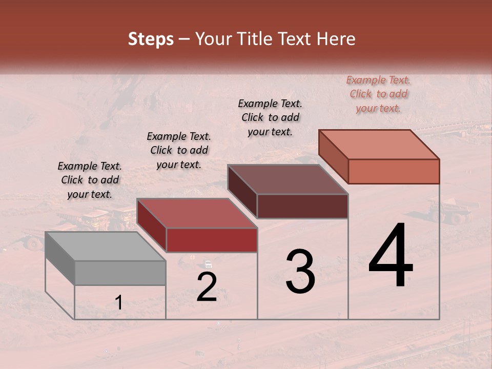 Trucks In The Quarry PowerPoint Template