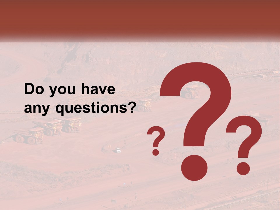 Trucks In The Quarry PowerPoint Template