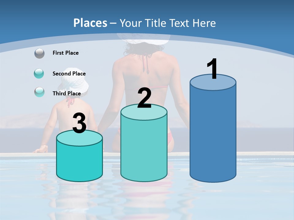 Girl By The Pool PowerPoint Template