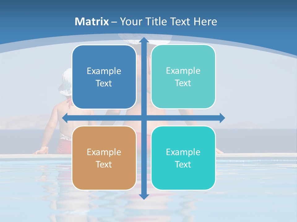 Girl By The Pool PowerPoint Template