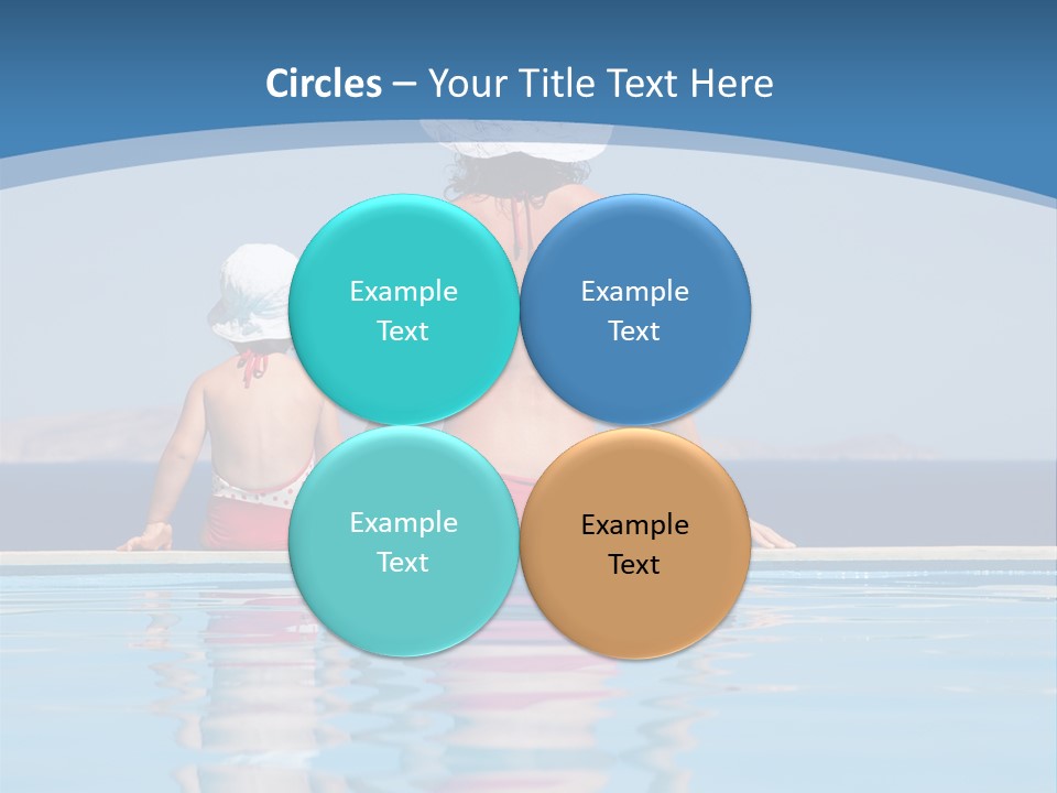 Girl By The Pool PowerPoint Template
