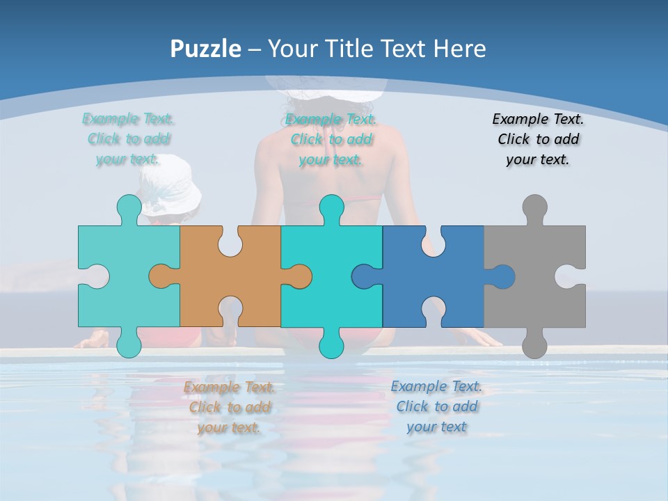Girl By The Pool PowerPoint Template