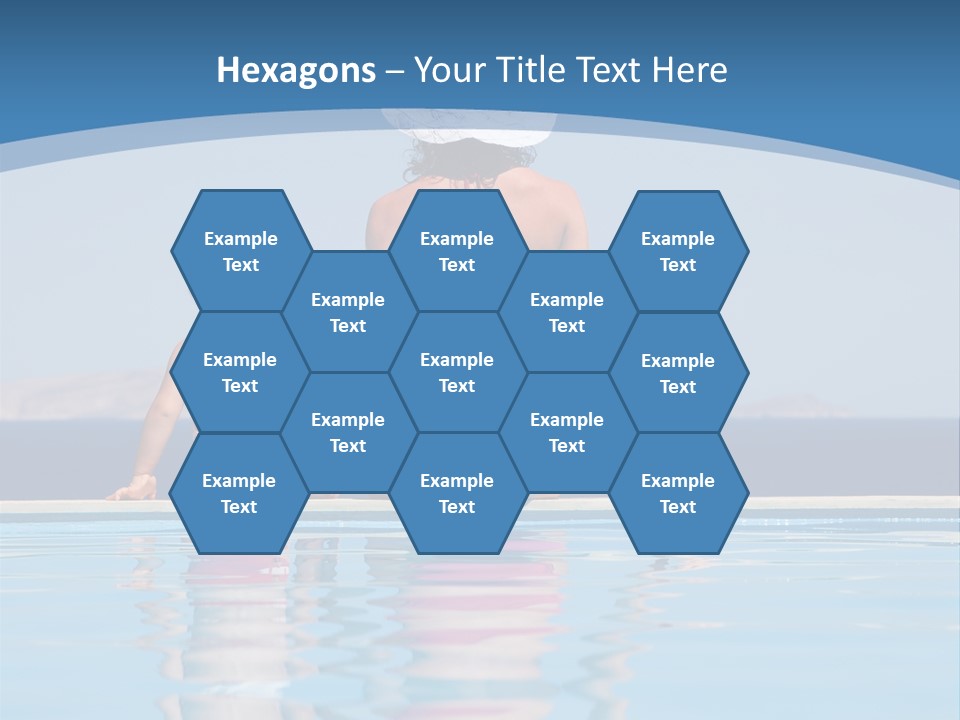 Girl By The Pool PowerPoint Template