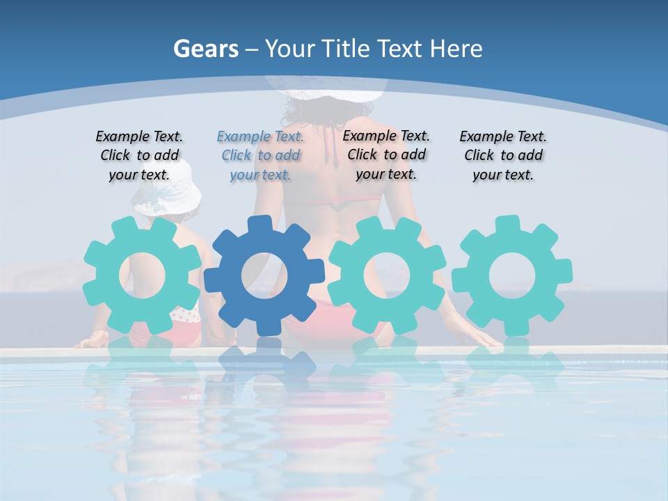 Girl By The Pool PowerPoint Template