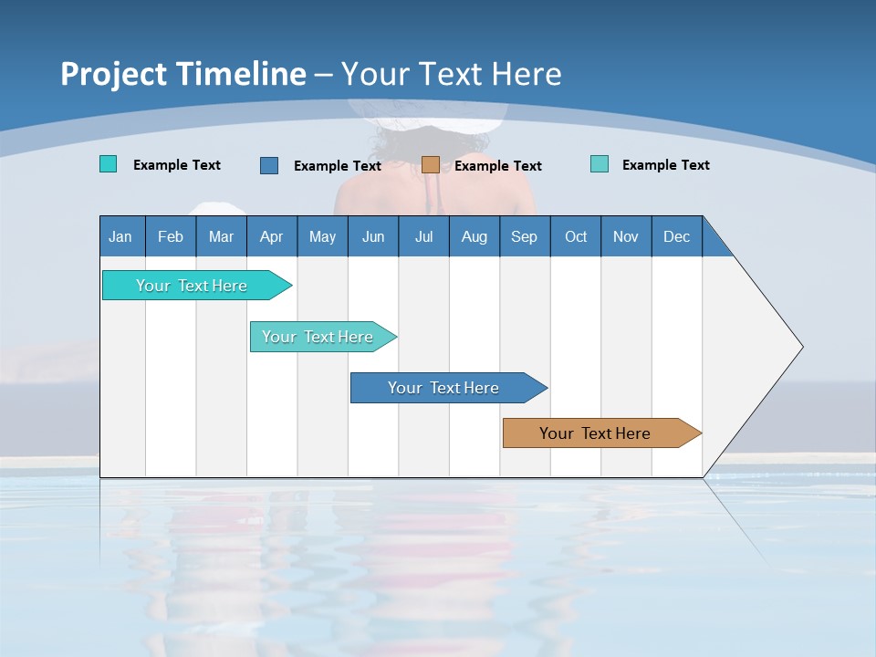 Girl By The Pool PowerPoint Template