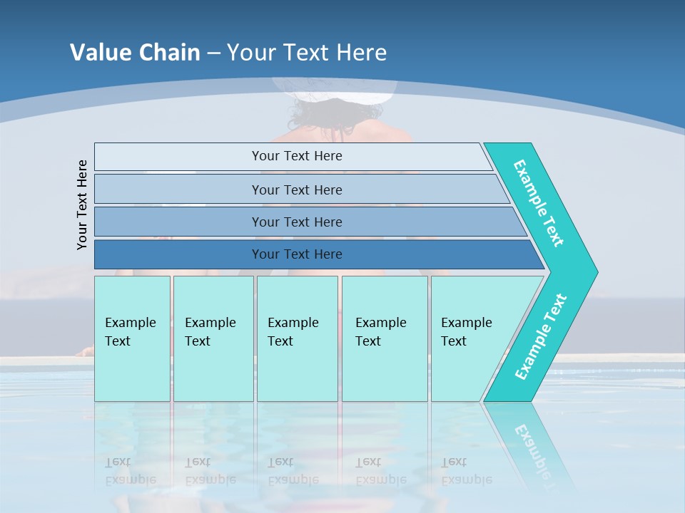 Girl By The Pool PowerPoint Template