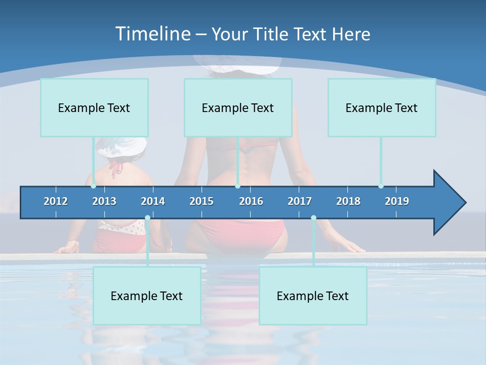 Girl By The Pool PowerPoint Template