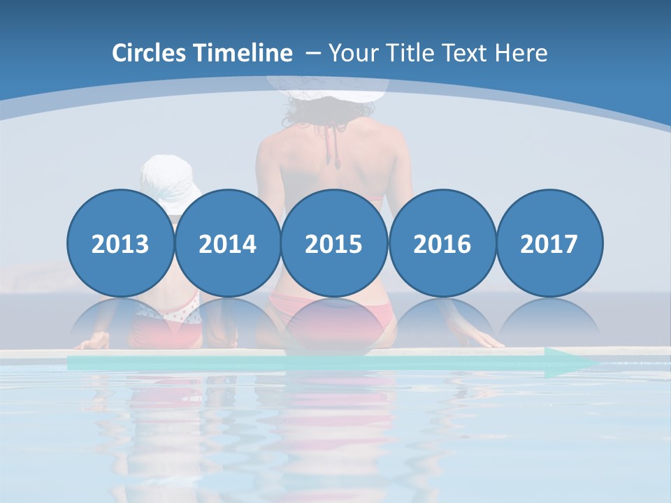 Girl By The Pool PowerPoint Template