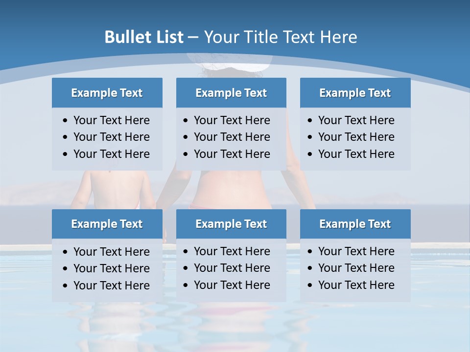 Girl By The Pool PowerPoint Template