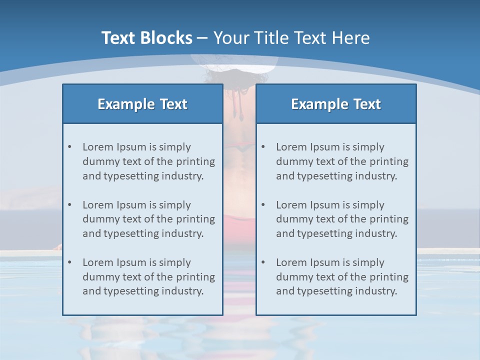Girl By The Pool PowerPoint Template