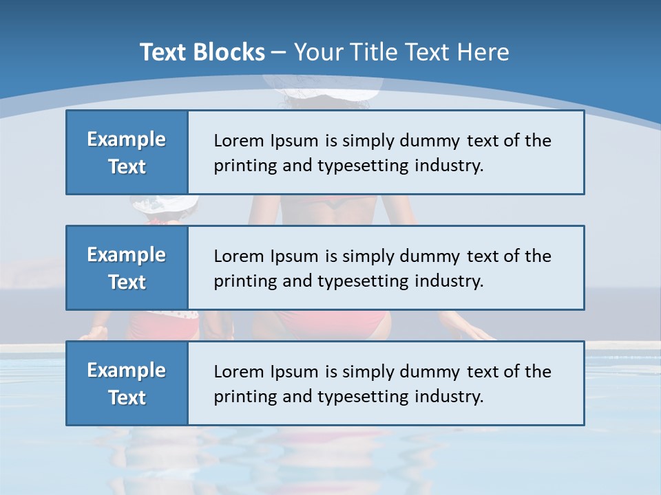 Girl By The Pool PowerPoint Template