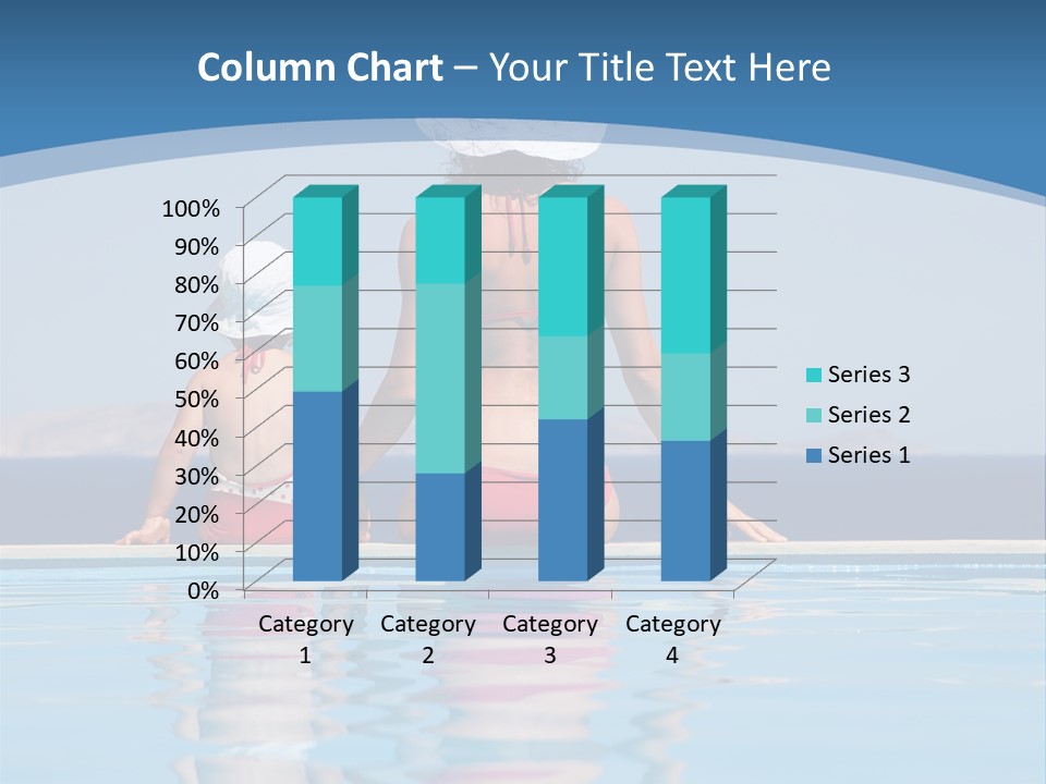 Girl By The Pool PowerPoint Template