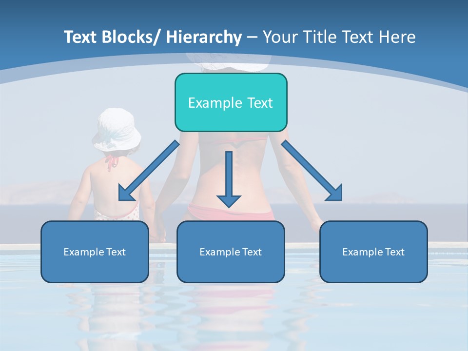 Girl By The Pool PowerPoint Template