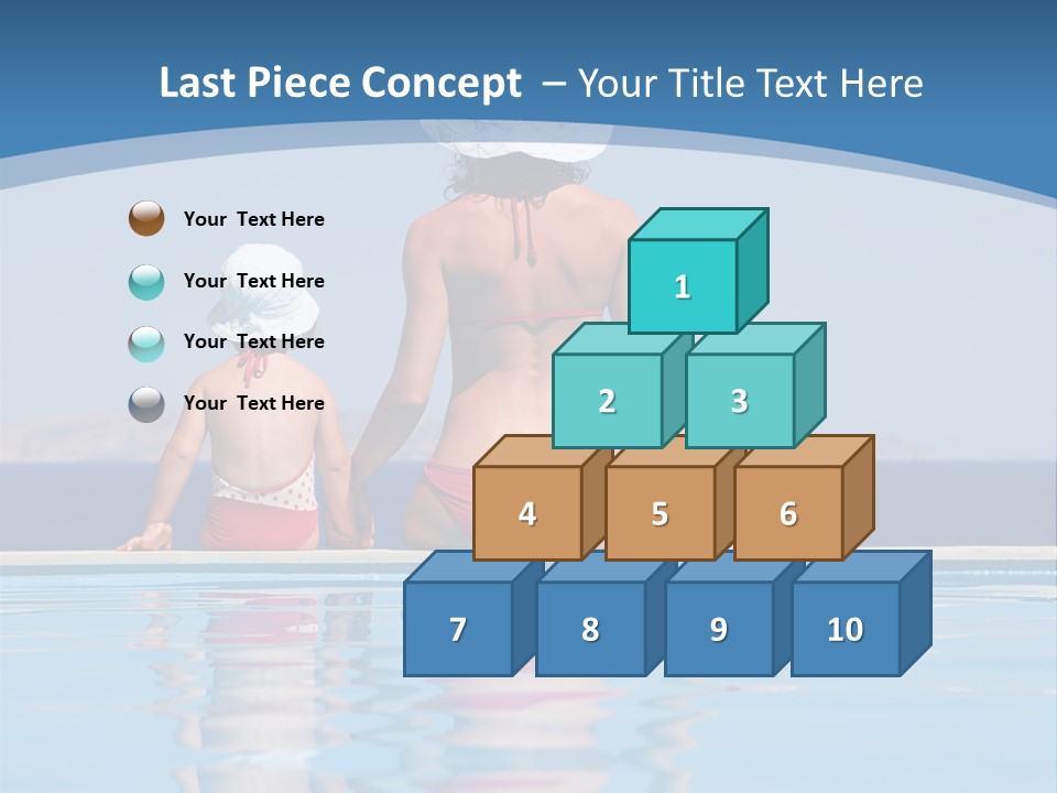 Girl By The Pool PowerPoint Template