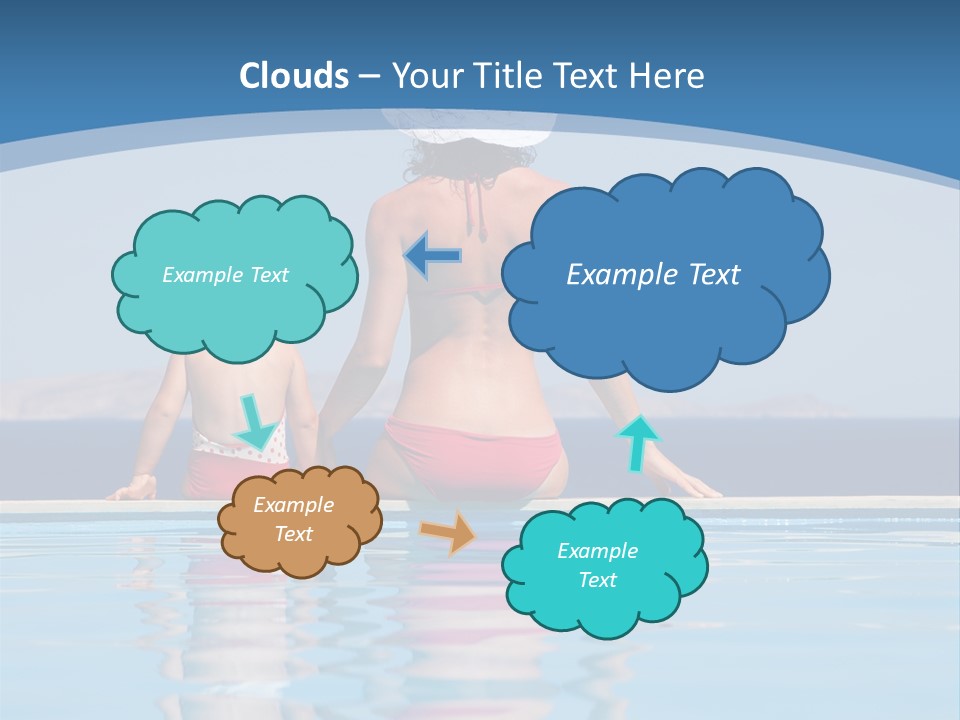 Girl By The Pool PowerPoint Template