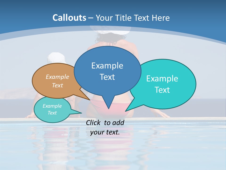 Girl By The Pool PowerPoint Template