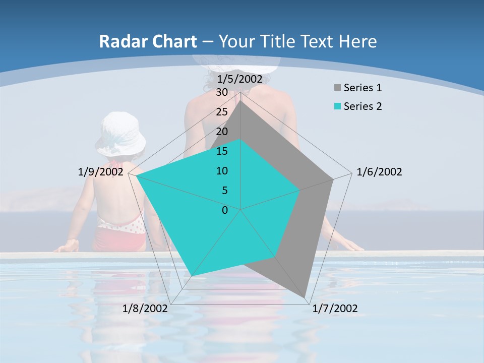 Girl By The Pool PowerPoint Template