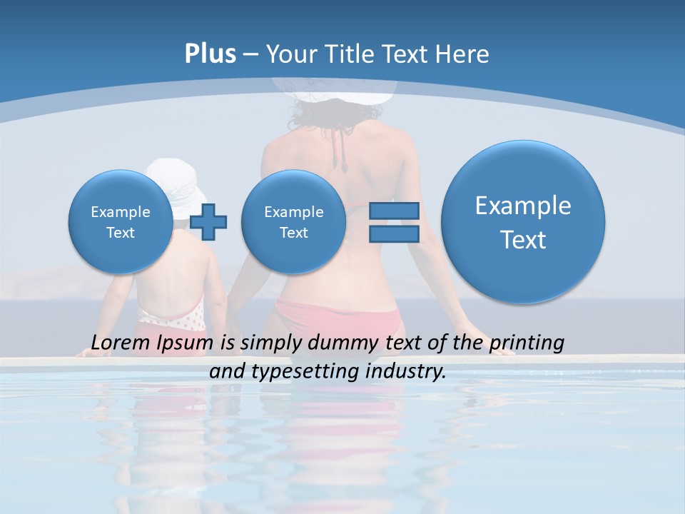 Girl By The Pool PowerPoint Template