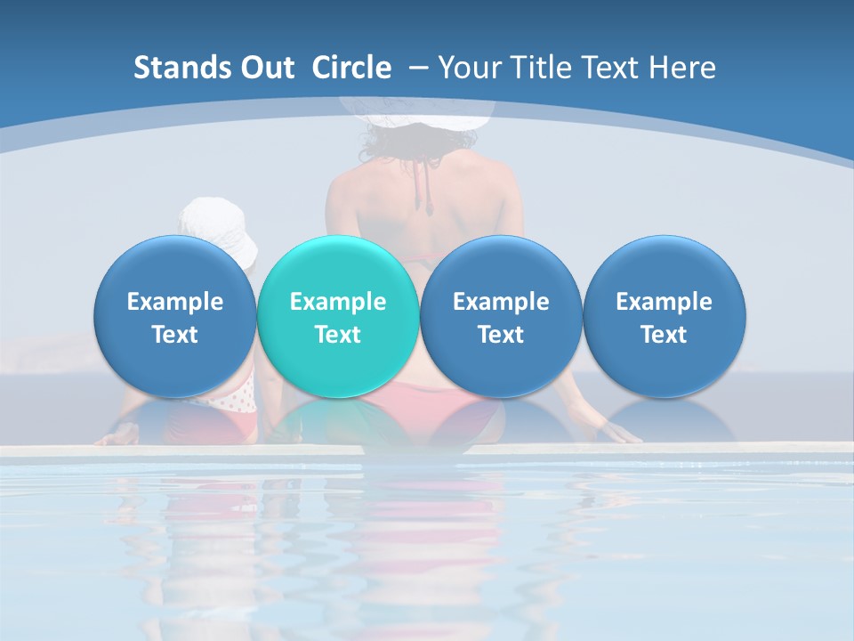 Girl By The Pool PowerPoint Template
