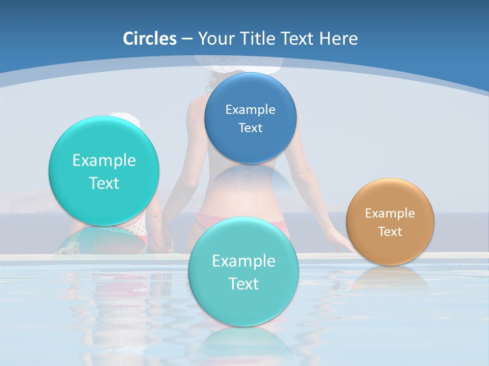 Girl By The Pool PowerPoint Template