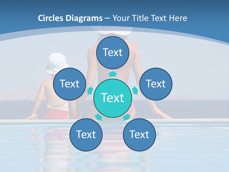 Girl By The Pool PowerPoint Template