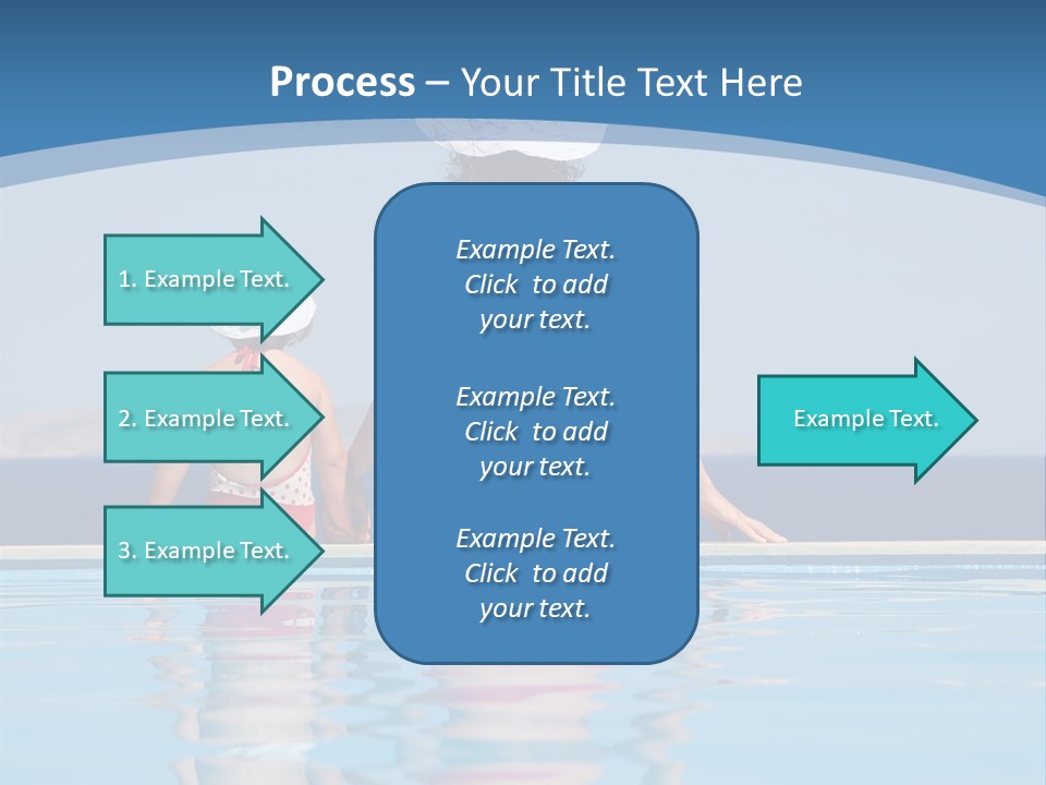 Girl By The Pool PowerPoint Template