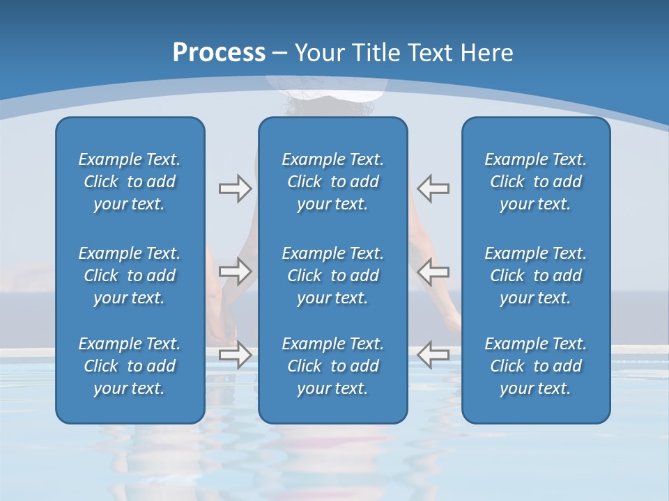 Girl By The Pool PowerPoint Template