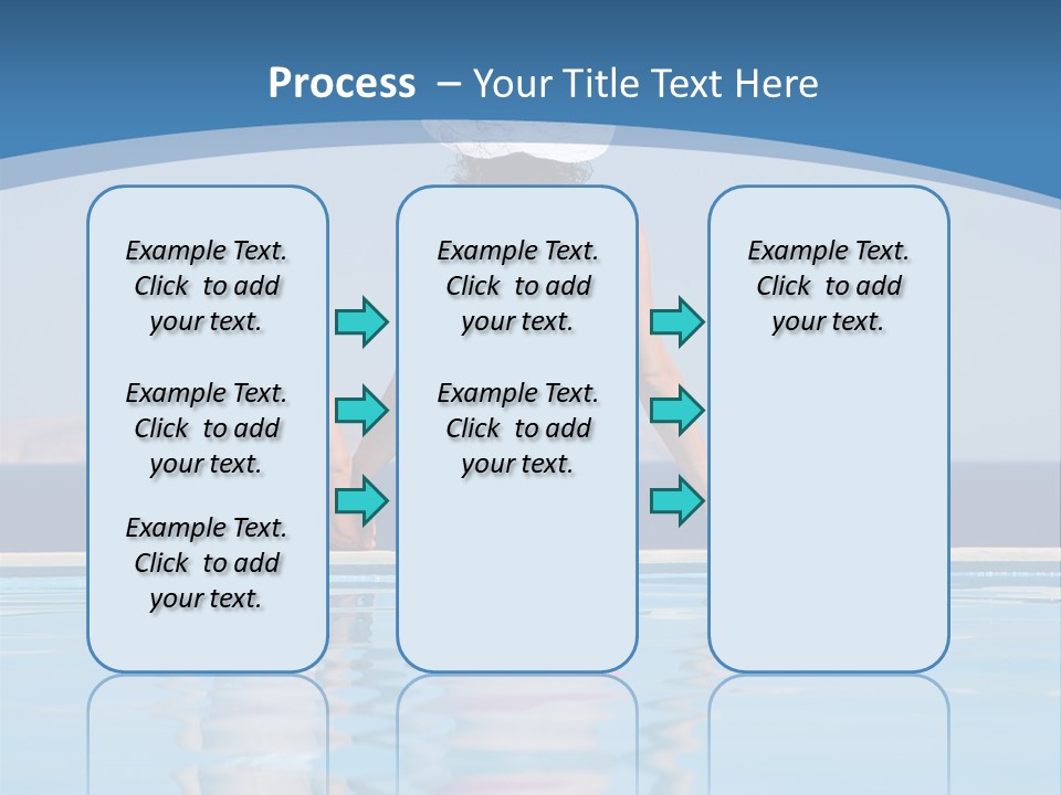 Girl By The Pool PowerPoint Template