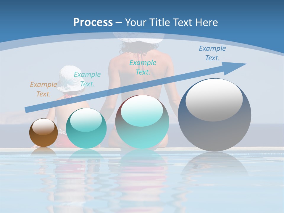 Girl By The Pool PowerPoint Template