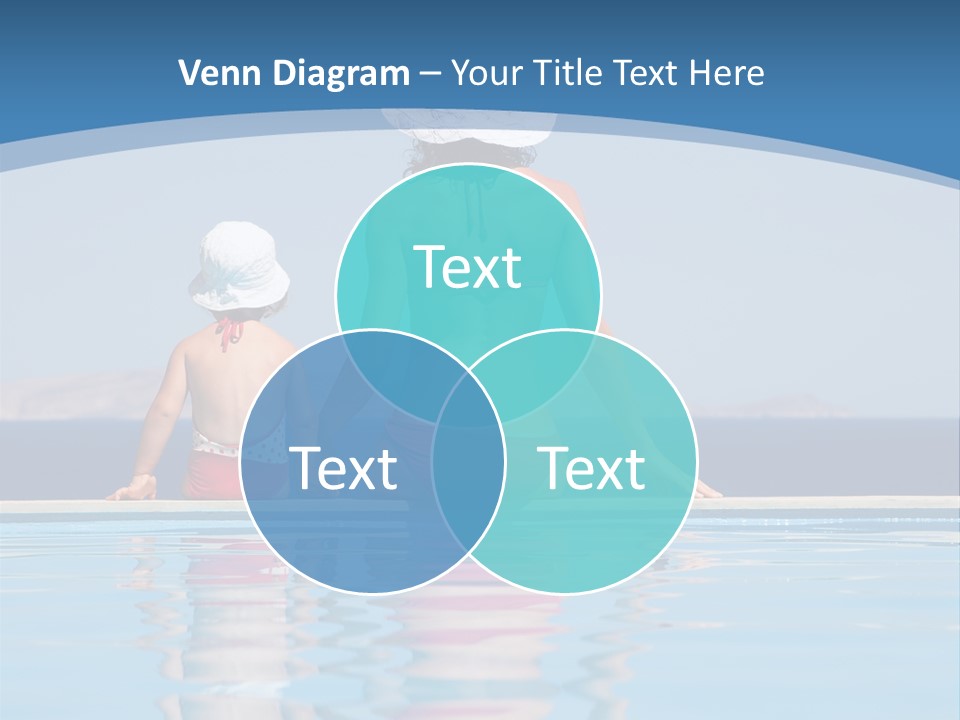 Girl By The Pool PowerPoint Template