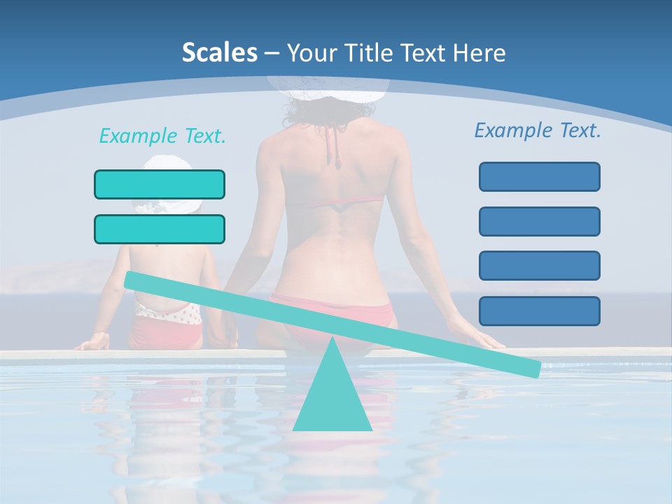 Girl By The Pool PowerPoint Template