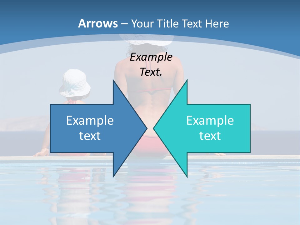 Girl By The Pool PowerPoint Template