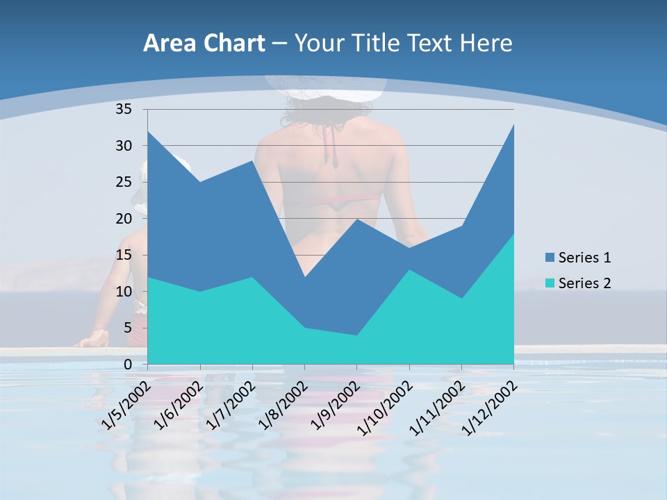 Girl By The Pool PowerPoint Template