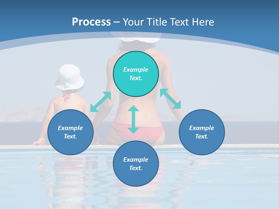 Girl By The Pool PowerPoint Template
