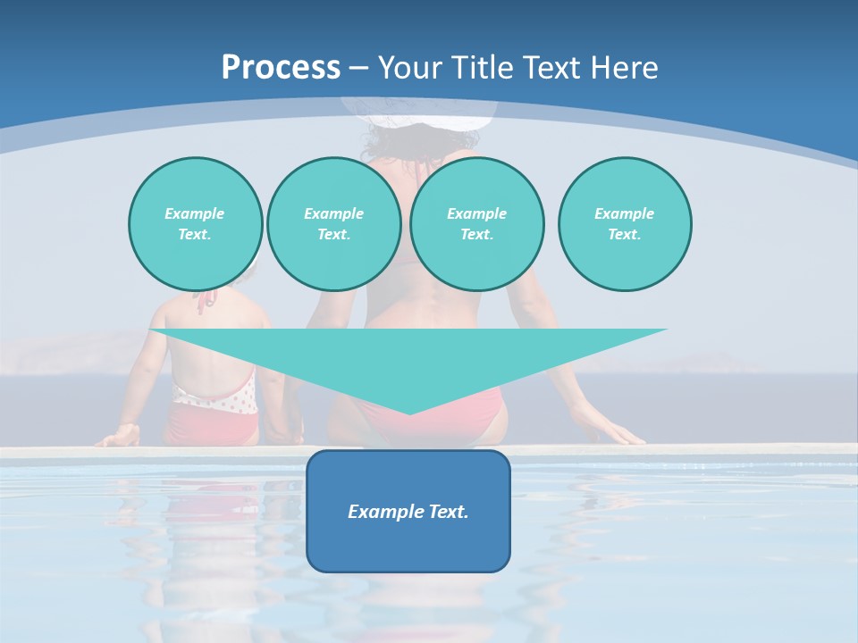 Girl By The Pool PowerPoint Template